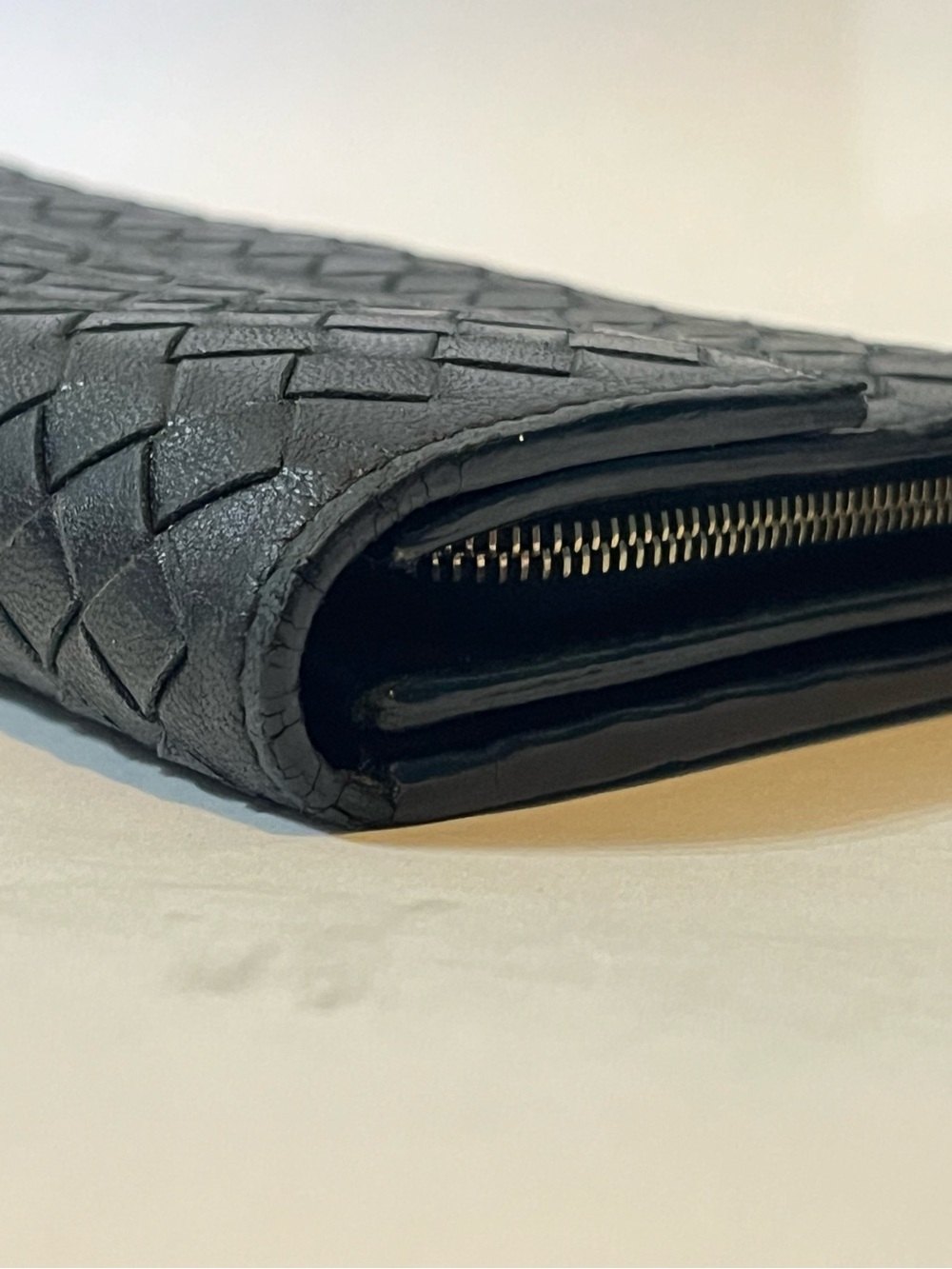 Authentic Bottega Veneta Black Intrecciato Nappa Long Flap Wallet Made in Italy - Picture 5 of 14